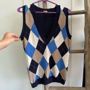 JCREW argyle sweater vest